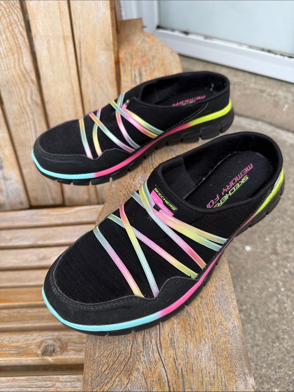 Skechers Womens Air Streamer Memory Foam Slip On Athletic Shoes Mules size 8 - Picture 10 of 10